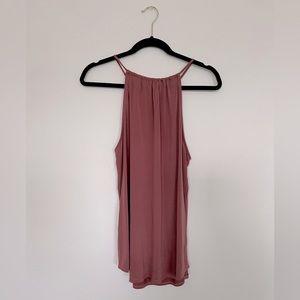 Flowy suede tank top